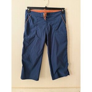 prAna Blue Drawstring Crop Pants Capris Sz Medium Gorpcore Outerwear